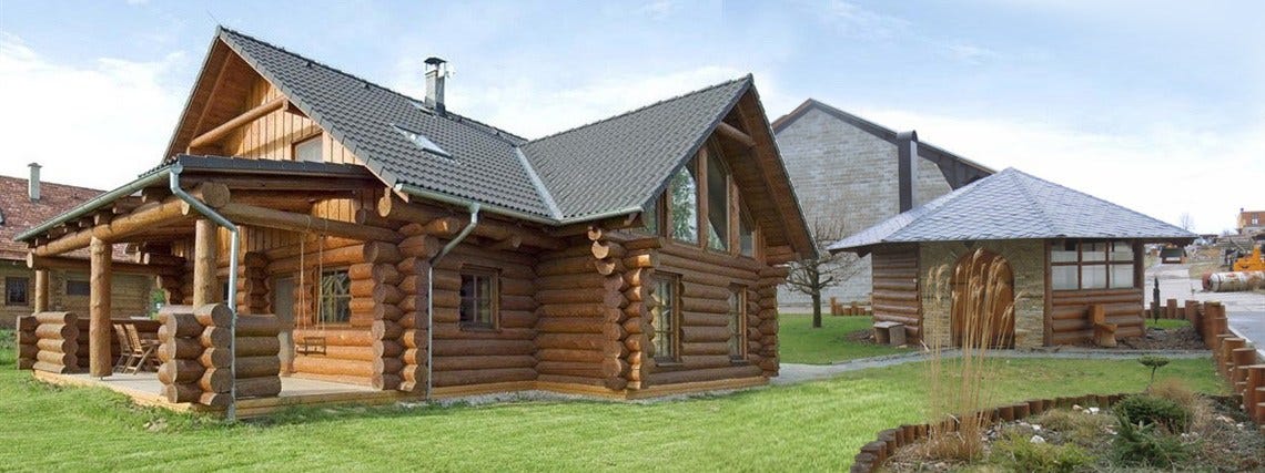 Log home construction in Czech Republic